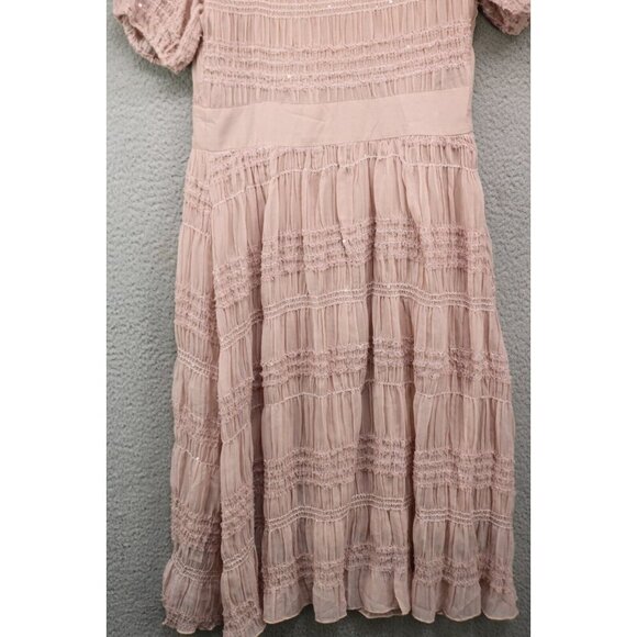 Daxi Retro Styling Tiered Sequin Vogues Best Dress-Size Large-Cottagecore-Rare - Picture 9 of 11